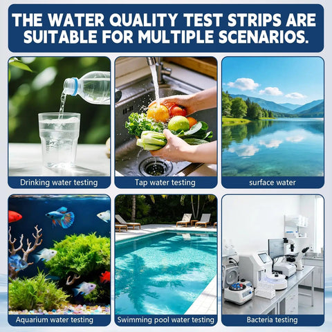 All In One Water Test Kit For Home Use With 20 Tests And 123 Strips, DIY Friendly Water Quality Checker, multiple water testing scenarios