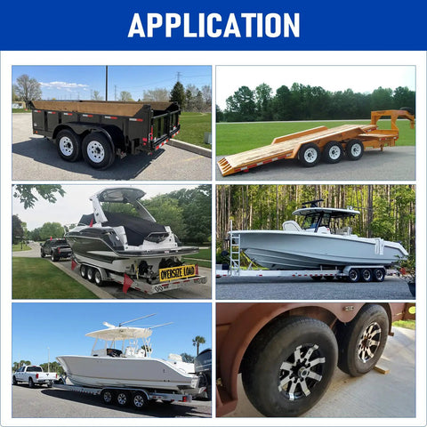 Application of Four Sets 7000 Lb Boat Trailer Axle Bearing Kit With 25580 14125A Bearings in various trailers and boats