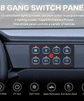 8 Gang RGB LED Touch Switch Panel For 12 24V Vehicles Waterproof Dimmable With Memory Built For Cars Trucks Offroad Marine Boats And Easy Access Control For Lights And Accessories on dashboard