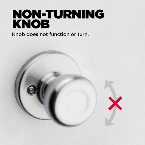 Tylo Dummy Door Knob For Interior Doors Non Turning Single Sided Handle For Closets French Double Doors And Pantry Satin Chrome Finish Push Pull Easy DIY Install, satin chrome dummy knob