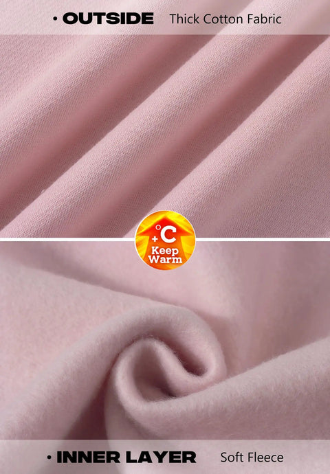 Close-up of pink fleece fabric layers for Zip Up Hoodie With Built In Eye Mask And Multi Pockets For Travel Unisex Fleece Sweatshirt Airplane Mode Hoodie Cozy Casual Jacket For Comfort On The Go.