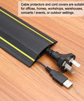 Heavy Duty Floor Cable Cover Protector For Office Home And Outdoor Use Tough Rugged Design With Three Channel Floor Cord Cover.