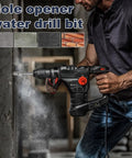 Heavy Duty Hole Saw Kit With Carbide Tips For Drilling Concrete Stone And Masonry Bricks Featuring Long Lasting Tool Steel Build Perfect For Electrical Installations And Home Improvement Projects That Need Reliable Performance, 30mm hole opener in concrete wall