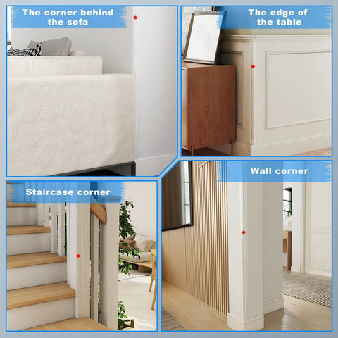 Self Adhesive Clear Wall Corner Protectors Built Tough For Daily Use Dead Simple Peel And Stick Fit to protect corners behind sofa and tables.