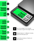 Close-up of Tiny Pocket Digital Scale 1000G 0.01G Precision Gram Scale showing display and mode options for versatile weighing.