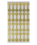 Sheet of Gold Tyvek Self Adhesive Dumbbell Jewelry Price Tags 1000 Pack for Rings, Bracelets, Necklaces and Pendants
