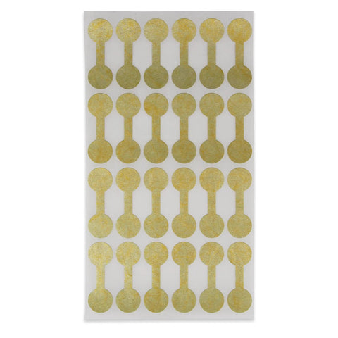 Sheet of Gold Tyvek Self Adhesive Dumbbell Jewelry Price Tags 1000 Pack for Rings, Bracelets, Necklaces and Pendants