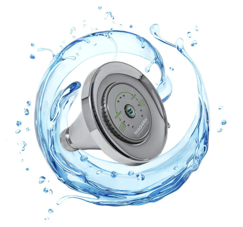 Earth Luxe High Efficiency Showerhead With 1.25 GPM Flow Chrome Finish Three Spray Settings For A Custom Spa Like Shower