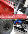Universal RC Screw Kit With 1020 Pieces For Traxxas And Most RC Cars displayed with close-up images of RC car parts