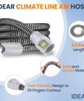 Climate Line CPAP Hose 6.5 Foot For 11 Series Machines Only Not For 10 Reusable Replacement Bang For Your Buck Budget Friendly Great Value CPAP Supplies With Customizable Warmth And Condensation Free Performance shown coiled with user-friendly connectors and 6.5 feet length marked.