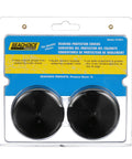 Packaging of Bearing Protector Covers For Boat Trailers Black Plastic Pack Of 2 Keeps Road Dirt Out And Grease From Splattering