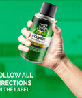 Savage Insect Killer Fogger With Odor Neutralizer held in hand, compact design for treating 2000 cubic feet, easy home pest control.