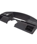 Instrument dash panel bezel replacement for 1992-1997 Ford Bronco and F-Series (gasoline engine), black plastic.