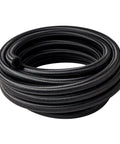 6AN Braided Fuel Line Hose 20Ft Black With CPE Inner Layer And Nylon Sheath for Motorsports coiled view