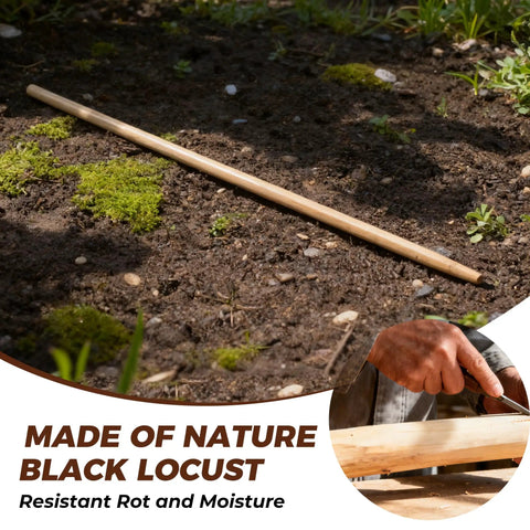 55 Inch Black Locust Shovel Handle Replacement Workhorse Hardwood Handle Built To Last For Shovel Rake Hoe Pitch Fork Digging Fork Broad Fork Garden Tools 1 Piece on soil