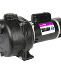 2 HP Cast Iron Lawn Sprinkling Pump With High Volume Output For Outdoor Irrigation And Garden Watering, side view