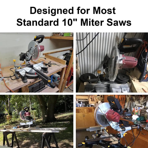 Dust Collection Hood With Light For Miter Saws, Keeps Fine Dust From Escaping, Built In LED Lighting, Fits Most Standard 10 Inch Miter Saws