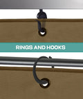 Rings and hooks on 10x10 Ft Gazebo Mosquito Netting Replacement Four Panel Sidewalls With Two Way Zippers For Patio Backyard Deck And Lawn