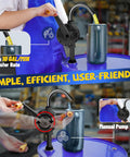 Heavy Duty 10 GPM Manual Drum Pump For Fast Liquid Transfer Across 15 To 55 Gallon Tanks Hardcore PPS Build in use with fluid.