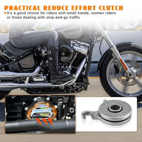 Power Clutch Lever Kit With Reduced Effort Easy Pull For Harley Big Twin 1987 And Up shown on a motorcycle