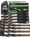 Heavy Duty One Inch Ratchet Tie Down Straps Four Pack With Integrated Soft Loops And A Killer Grip To Securely Lash Motorcycles Campers And Trailers While The Dang Tough Polyester Weave Keeps Your Cargo Locked Down Tight On Every Road Trip.