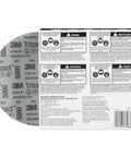 Back of Blue 6 Inch Hookit Foam Disc P5000 Finishing Pad For Auto Paint package showing 3M branding and product details