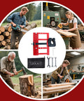 Heavy Duty Chain Saw Rail Positioner Attachment For Portable Mills And Timber Bucking Projects Featuring Built Tough Steel Construction and alignment guide for cutting lumber.