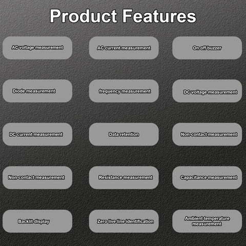 Product features of Beast Mode Upgraded Digital Multimeter With Color Screen USB C 16 Piece Silicone Test Leads Kit Rechargeable