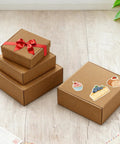 Heavy Duty 20 Pack Of 10X10X3 Inch Brown Corrugated Cardboard Shipping Boxes With Smooth Finish Edges For No Sweat Mailing And Knockout Ecommerce Packaging That Keeps Your Shipment Bulletproof Straight Up Without Any Drama Or Extra Hassle, featuring stacked boxes with a red ribbon.