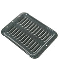 Universal Broiler Pan With Rack For Oven Nonstick Two Piece Black Porcelain Coated Carbon Steel Roasting Pan top view