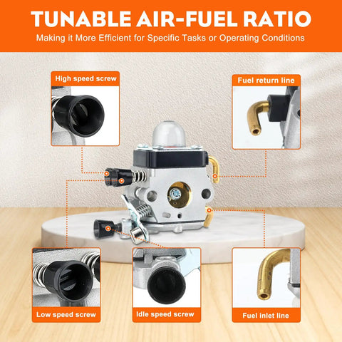 FS80R Carburetor Upgrade For STHIL String Trimmers And Hedge Tools Weedeater Ready With Maintenance Kit diagram view