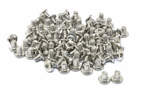 Premium 100 Pcs 1/4-20 X 5/16 Stainless Steel 304 Hex Socket Flat Head Cap Screws in a pile