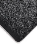 Close-up of Deluxe Soft Step Mat 12 Foot Long By 3 Foot Wide Five Eighth Inch Thick Black Non Slip Floor Mat for Home Garage Workshop.
