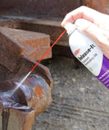 Spraying Stuck Bolts And Nuts Teflon Penetrant Aerosol 10 Oz Quick Penetration For Frozen Or Rusted Hardware on rusted part
