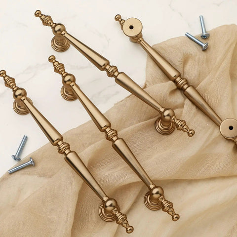 Antique Brass Cabinet Pulls Set Of 10 With Five Inch Hole Center For Kitchen Cabinets And Dressers Vintage Drawer Handles