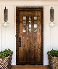 Entrance with Industrial Pulley Wall Sconce With Matte Iron Cage And Wood Wheel Bronze Color Vintage Mid Century Revival Indoor Lighting.