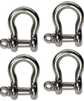 316 Stainless Steel Screw Pin Anchor Shackles Seven Sixteenths Inch With One Ton Working Load Four Pack Built For Heavy Duty Lifting Towing Marine Use And Rigging