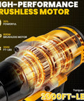 High-performance brushless motor of Heavy Duty 800W Brushless Rivet Gun With Killer 2000 Ft Lbs Torque, showcasing torque specs.
