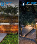 12 Pack LED Low Voltage Deck Lights With 170 Lumen Output 4 Inch Landscape Step Railing Fence Light in rain and snow