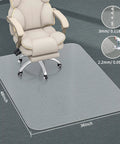 Clear Office Chair Mat For Carpeted Floors 36 By 48 Inches 0.09 Inch Thick With Non Slip Studded Bottom beneath an office chair