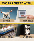 10 Roll 16 Gauge Automotive Wire Set works great with drones, doorbells, model trains, and speakers.