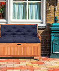 Outdoor Porch Swing Cushion Replacement For 2 To 3 Seater Benches With Backrest Waterproof Polyester Fabric Washable Easy Cleanup Non Fading And Breathable All Weather Patio Bench Cushions For Garden Or Patio
