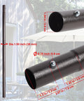 45 Inch Patio Umbrella Replacement Lower Pole With Bullet Buckle Beefed-Up Iron Construction Bronze Finish That Resists Corrosion