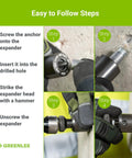 How to use Heavy-Duty Screw Anchor Expander For Caulking Anchors 1/4-20 Size Quick Set Expanding Tool For Masonry