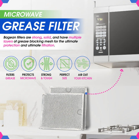 Over The Range Microwave Vent Filter Replacement 9 X 7.72 Inch Aluminum Mesh Grease Screen Hood Vent Filter 2 Pack Traps Grease And Odors While Keeping Airflow Strong