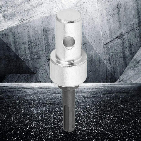 Auger Adapter For Electric Drills To Ground Auger Conversion Head With Round Shank 2 Pin 2 Slot Hammer Drill Compatible