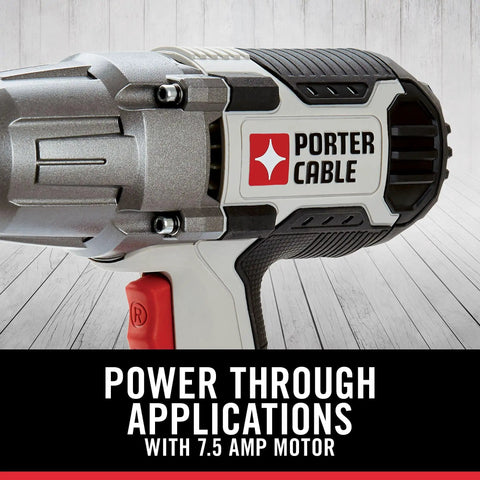 Corded 1/2 Inch Impact Wrench With 450 Ft Lbs Torque, 7.5 Amp Motor, Hog Ring Anvil, Up To 2,200 RPM And 2,700 BPM, A Real Beast For Heavy Fasteners Everyday