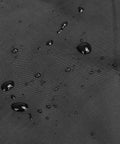 Water droplets on 210D fabric of an All Season Outdoor Bench Cover For 2 Seats Weatherproof Patio Furniture Protector Dustproof Waterproof Shield