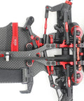 SPEC-R R1 1/10 Scale RC Electric Touring Car 4WD Carbon Fiber Main Chassis Kit close-up showing upper plate and dogbones