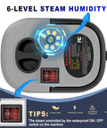 Close-up of control panel on Handheld Steam Cleaner With Fast 15 Second Heat Up, 2500W High Temp Steam Up To 221F, 3 Bar Pressure